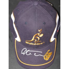 Matt Giteau Hand Signed Wallabies Cap + 100% Photo Proof Matt Giteau Hand Signed Wallabies Cap + 100% Photo Proof