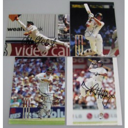 Special 4 x Hand Signed Colour Photos 2 Gilchrist,Langer,Handen,Hussey Special 4 x Hand Signed Colour Photos 2 Gilchrist,Langer,Handen,Hussey