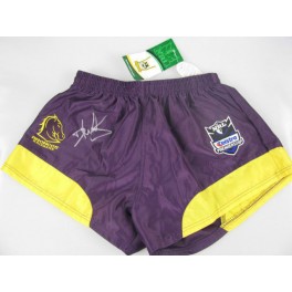 DARREN LOCKYER Hand Signed Broncos Shorts + Photo Proof