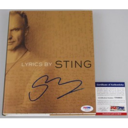 Sting Hand Signed Hard Cover Book + PSA DNA COA V84953 