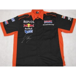 MARC MARQUEZ Hand Signed Pit Crew Shirt + Proof 