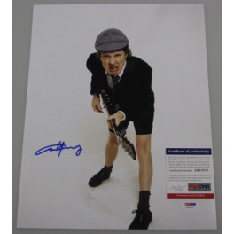 ACDC Angus Young Hand Signed 11"x14" Photo  + PSA/DNA COA