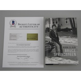 Bruce Springsteen Hand Signed Hard Cover Book + Beckett  PSA DNA COA