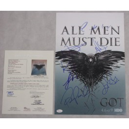 Game Of Thrones  7 x Cast Signed 12"x18" Photo + JSA COA