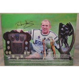 DARREN LOCKYER Hand Signed 1020 x 720 HUGE Canvas + Exact Photo Proof DARREN LOCKYER Hand Signed 1020 x 720 HUGE Canvas + Exact Photo Proof