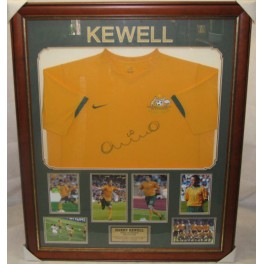 Harry Kewell Hand Signed & Framed Australia  Jersey + Photo Proof