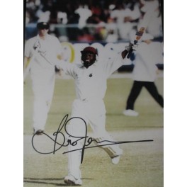Brian Lara Hand Signed 8" x 10" Colour Photo1 Brian Lara Hand Signed 8" x 10" Colour Photo1