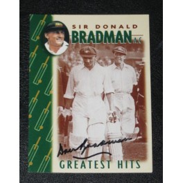 Don Bradman Hand Signed Cricket Card 10/16 Don Bradman Hand Signed Cricket Card 10/16