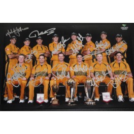 Australia World Cup Squad x14 Hand Signed 12"x18" Photo + Signature Map Australia World Cup Squad x14 Hand Signed 12"x18" Photo + Signature Map