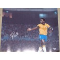 PELE  Hand Signed HUGE 16'x20' Photo STICKER ONLY  + PSA DNA COA