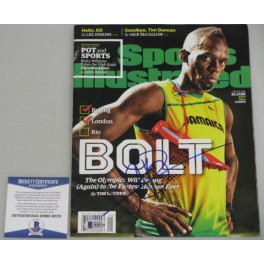 USAIN BOLT Hand Signed Sports Illustrated + Beckett /  PSA DNA COA