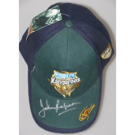 Johnny Raper Hand Signed Australia Cap Hat Johnny Raper Hand Signed Australia Cap Hat