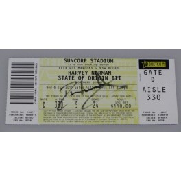 DARREN LOCKYER Hand Signed ORIGINAL Qld Game 3 Ticket "Last Game" NOT A COPY