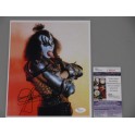 KISS Peter Gene Simmons Hand Signed 8"x10" Photo 2 + PSA/DNA COA