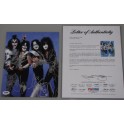 KISS x 4 Original Members Hand Signed 8"x10"   + Beckett PSA COA   BUY GENUINE