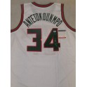 Giannis Antetokounmpo Hand Signed Bucks  Jersey + Beckett PSA  COA