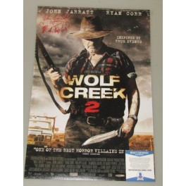 Wolf Creek 2 JOHN JARRATT Hand Signed 12" x 18" Colour Photo 2 + Beckett COA 'Inscribed' MICK TAYLOR Wolf Creek 2 JOHN JARRATT Hand Signed 12" x 18" Colour Photo 2 + Beckett COA 'Inscribed' MICK TAYLOR