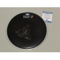 Charlie Watts ROLLING STONES Hand Signed Drum Skin + Beckett COA