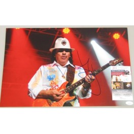 Carlos Santana  Hand Signed  Huge 12"x18" Photo 3+  JSA COA