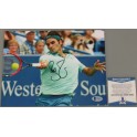 Roger Federer Hand Signed 8" x 10" Colour Photo  + Beckett COA
