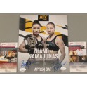 Rose Namajunas & Wei Lei Zhang Dual Hand Signed 8'x10' Photo  UFC + JSA COA